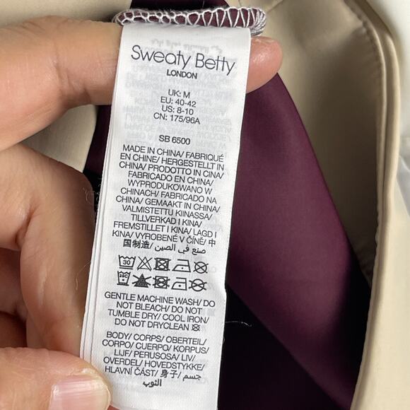 Sweaty Betty Mix It Up Sweatshirt Womens Medium Colorblock Stretch Gym Workout - Picture 7 of 15